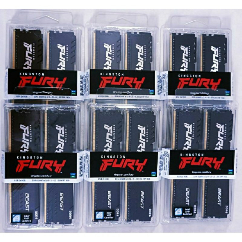 Kingston金士頓 Fury Beast 16Gx2 3200 DDR4 RAM記憶體 終保原廠新品貨 ddr4