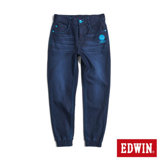 EDWIN 女款 EDGE x JERSEYS迦績 超彈力錐形束口牛仔褲(原藍磨)