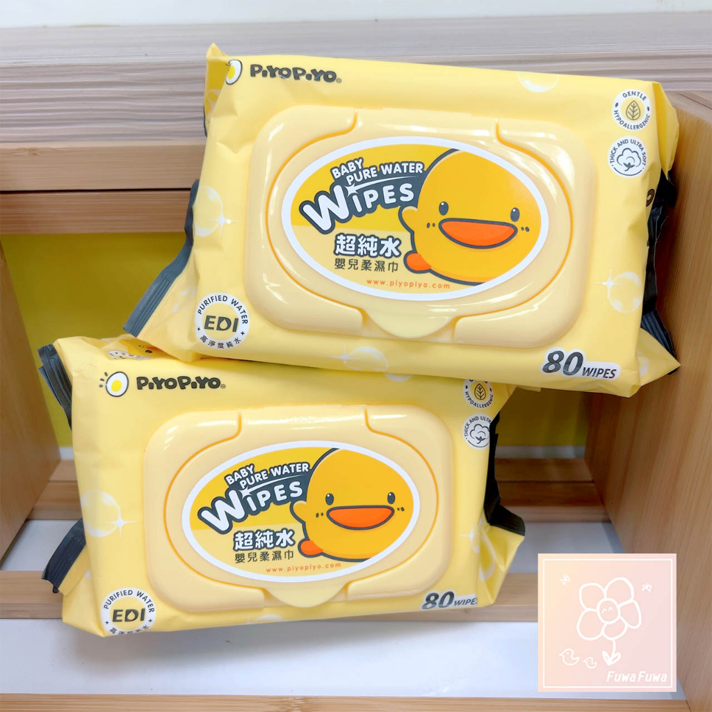 [現貨] 黃色小鴨 純水嬰兒柔濕巾 80抽 超厚型