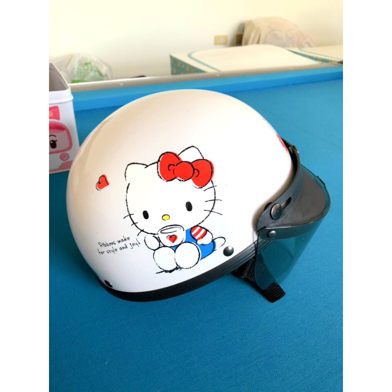 Hello kitty 安全帽 造型圖案 含抗UV短鏡片 (大人款) 女生女用 專用安全帽機車周邊用品超人氣款式全新現貨