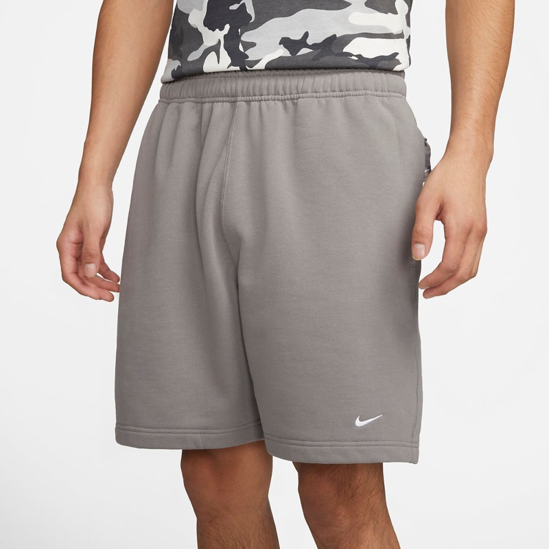 Nike 短褲 Lab Solo Swoosh Shorts 男款 黑 拉鍊口袋 抽繩 棉褲