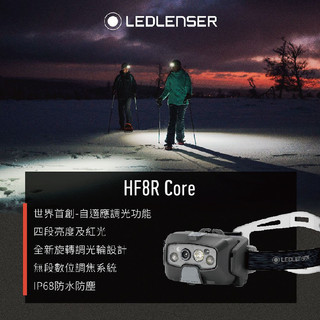 丹大戶外【LED LENSER】HF8R Core 充電式數位調焦頭燈│頭燈│手電筒│LED燈│照明燈│充電式頭燈
