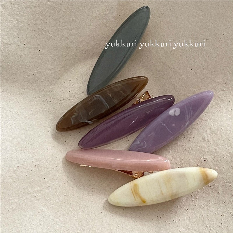 YUKKURI ◌ 髮飾 ◌ 一對入！果凍醋酸髮夾．一字夾．鴨嘴夾 ┆現貨・實拍┆H-J300-B202