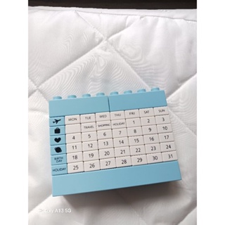 藍白色重組積木月曆🩵