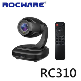 可追人直播神器【Rocware RC310高畫質PTZ視訊攝影機】1080P高畫質/3倍光學16倍焦/可旋轉/內建麥克風