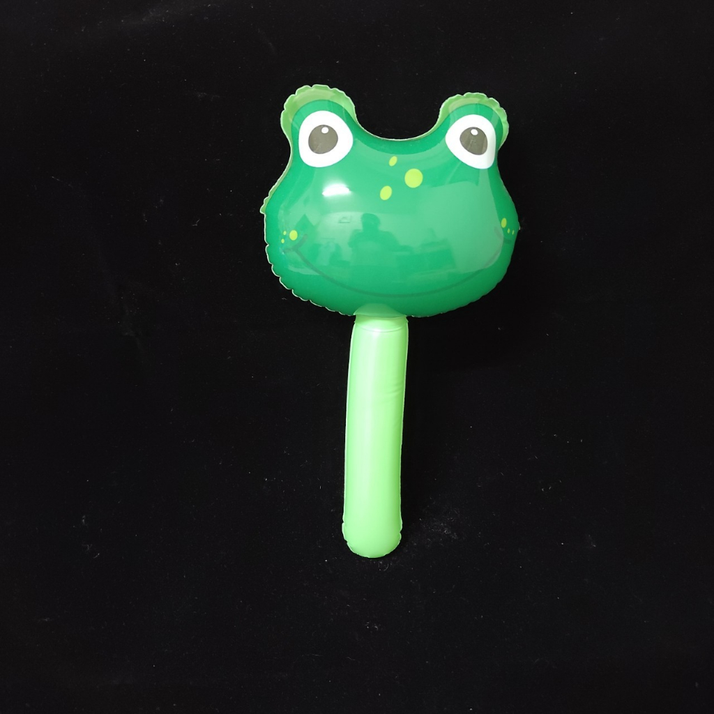 藍色熊熊 綠色青蛙 充氣氣球棒 充氣玩具 棒棒槌 氣球 槌子 (夾娃娃機商品)