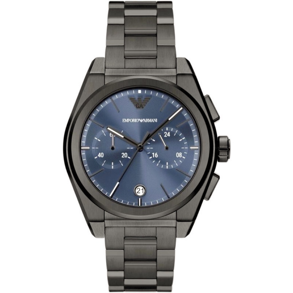 【EMPORIO ARMANI亞曼尼】Federico 繁夜深藍紳士腕錶 AR11561 43mm 現代鐘錶