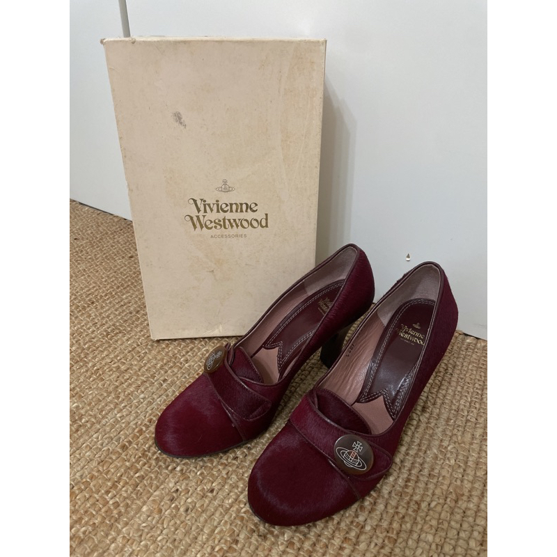 Vivienne Westwood 酒紅色高跟鞋