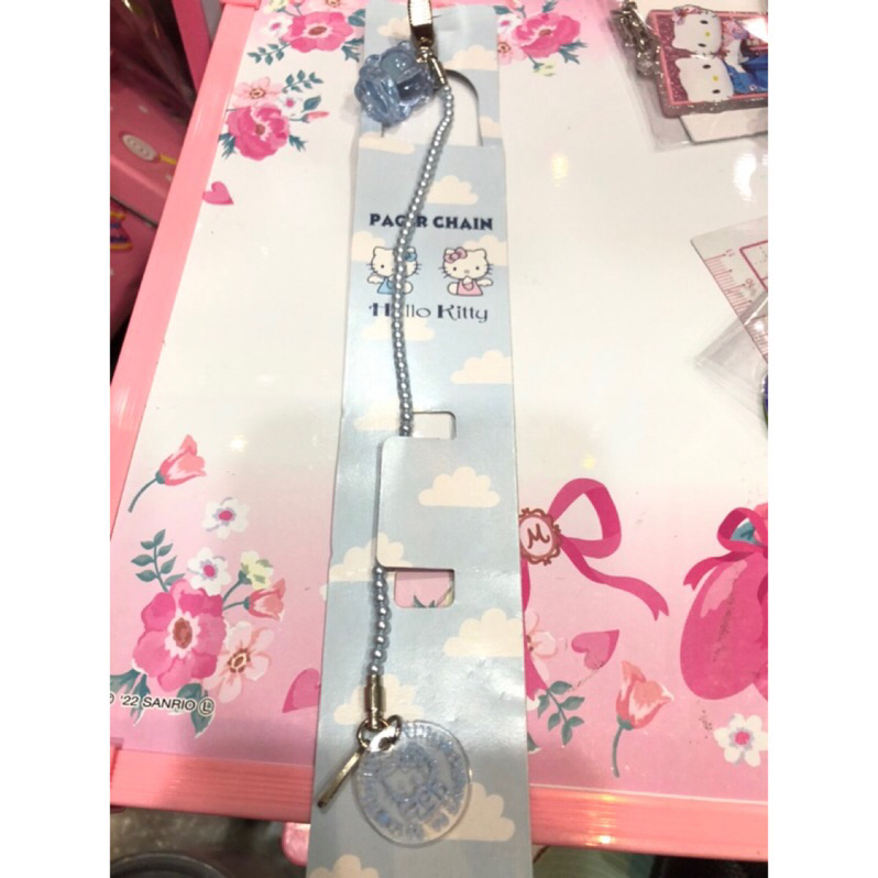 日本進口Hello Kitty藍色天使證件夾子吊飾