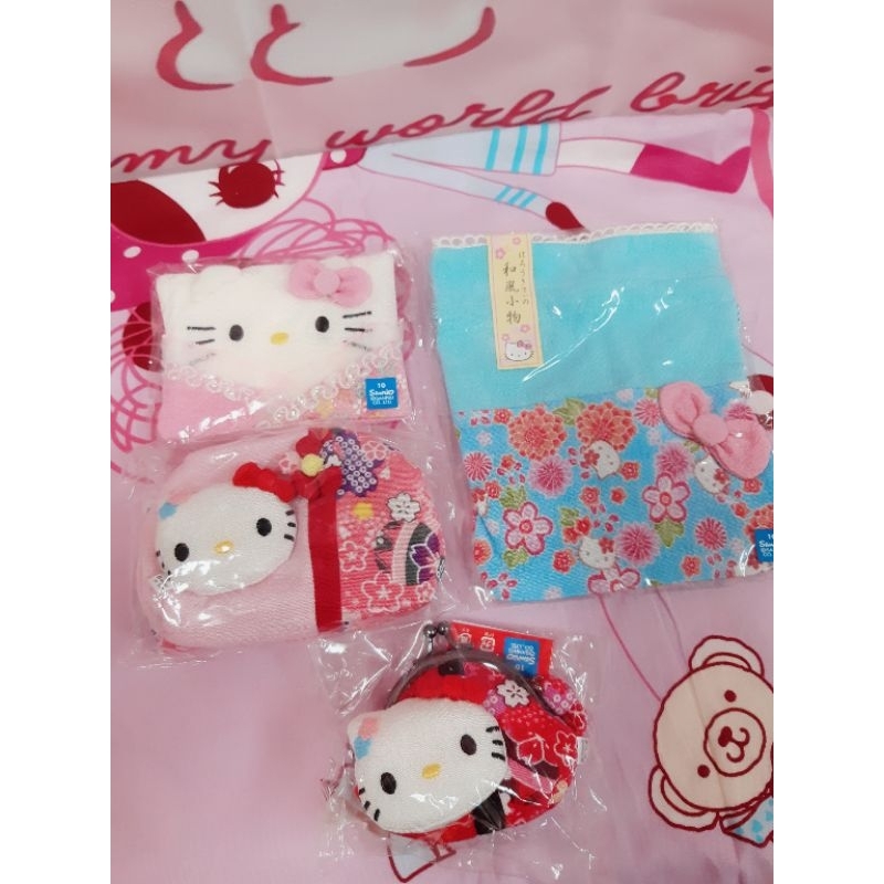 (全新品) 日本和風立體大頭Hello Kitty 口金包 收納包 束口包