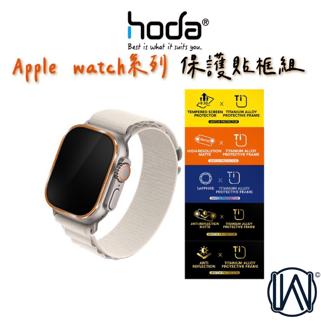 hoda Apple Watch Ultra 49mm 保護貼 鈦合金保護框組