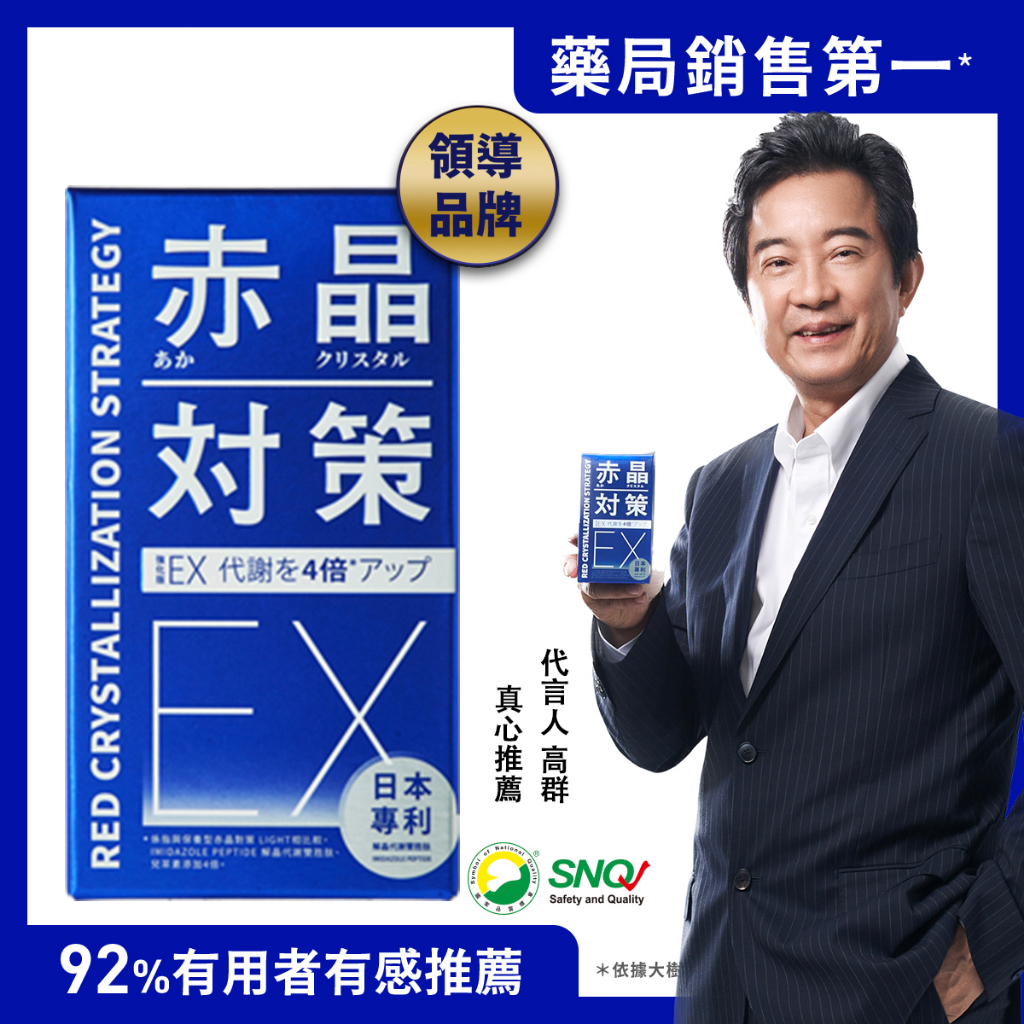 【官方賣場】赤晶對策EX 強化型 60錠/瓶 3入組 葡萄籽 山桑子 兒茶素ECCG 綠茶萃取（解晶代謝科技）