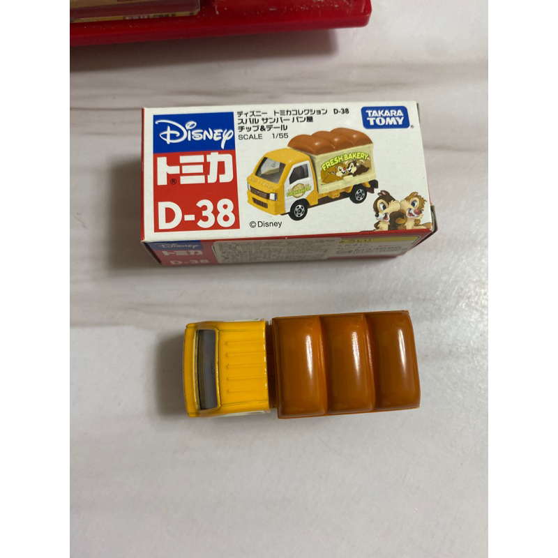 Tomica 絕版 中製Disney D-38 奇奇蒂蒂 麵包車 宣傳車 販賣車（盒車況尚可）