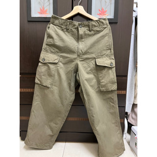 GU 大口袋 軍綠色 工裝 長褲