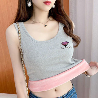 【簡美麗人】發熱衣 女保暖馬甲 吊帶背心 女加絨加厚內搭衣 冬季美背上衣 保暖打底衫 女保暖衣