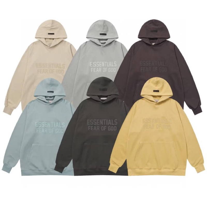 《V.I.P》FOG Fear Of God Essentials SS23 Hoodie 膠條字母 連帽T 長袖 帽T