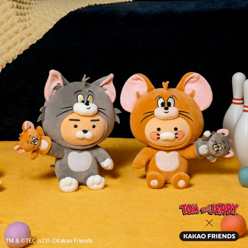 現+預😍【GOODJAM • 꿀잼】🇰🇷韓國Kakao Friends 湯姆貓與傑利鼠 娃娃 鞋扣 束口袋 耳機殼