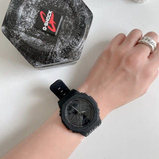 -EJ- 現貨 G-SHOCK 手錶 電子錶 黑武士 全黑 LED燈光 指標數字 GA-2100-1A1DR