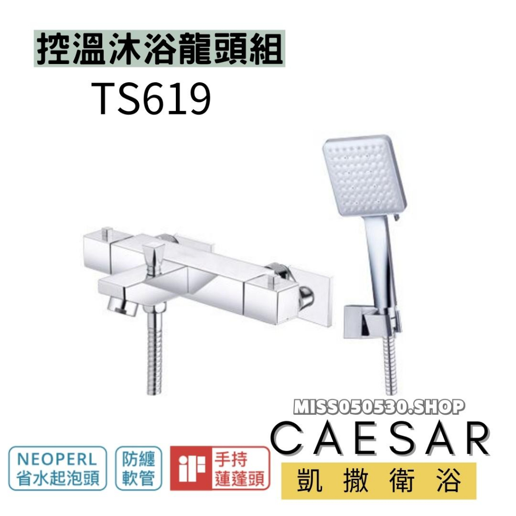 Caesar 凱撒衛浴 TS619 溫控 控溫沐浴混合龍頭(原廠全配)水龍頭 沐浴 浴室 蓮蓬頭 控溫龍頭