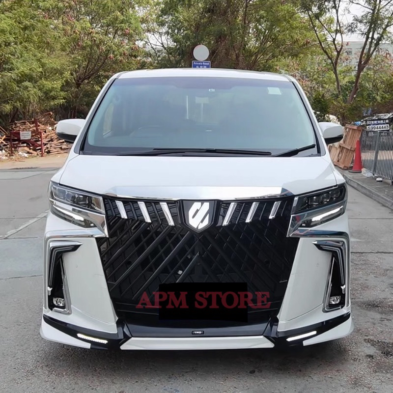 豐田TOYOTA  ALPHARD 蒙娜麗莎前保桿專用TRD前下巴含日行燈 空力套件改裝 配件齊全 業界高水準 品質保障