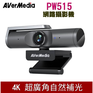 【喬格喬格】Avermedia圓剛 PW515 4K 自動對焦 AI網路攝影機webcam