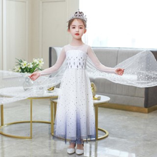 (惜福品) 白色女王漸層公主服 公主洋裝 (不含皇冠) 女童 萬聖節角色扮演 NG 瑕疵 福利品 出清 特賣 降價 現貨