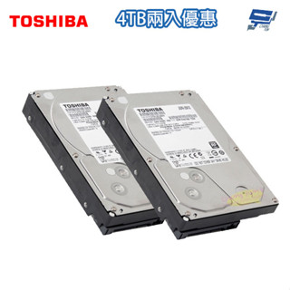 昌運監視器 TOSHIBA 東芝 4TB兩入優惠 5400轉 3.5吋硬碟監控系統專用 HDWT840UZSVA