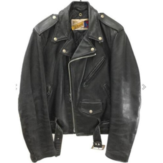 Schott PERFECTO 618 Double Biker Leather Jacket﻿騎士牛皮皮衣﻿黑色36號