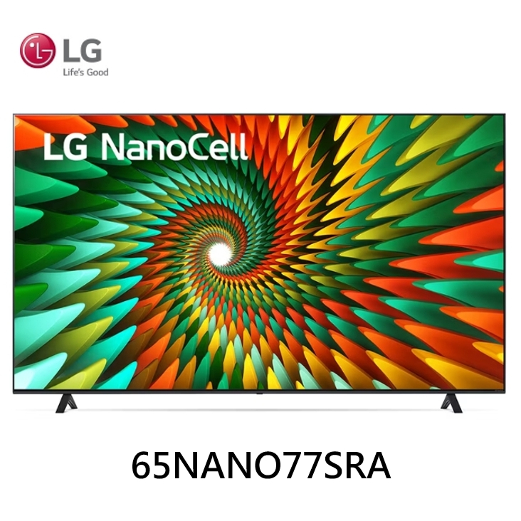 LG 樂金 NanoCell 一奈米 4K AI 語音物聯網智慧電視 2023/ 65NANO77SRA【雅光電器商城】