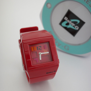casio 卡西歐 Baby-G G-shock 方形錶 正紅色 女錶 指針 電子 BGA-200PD