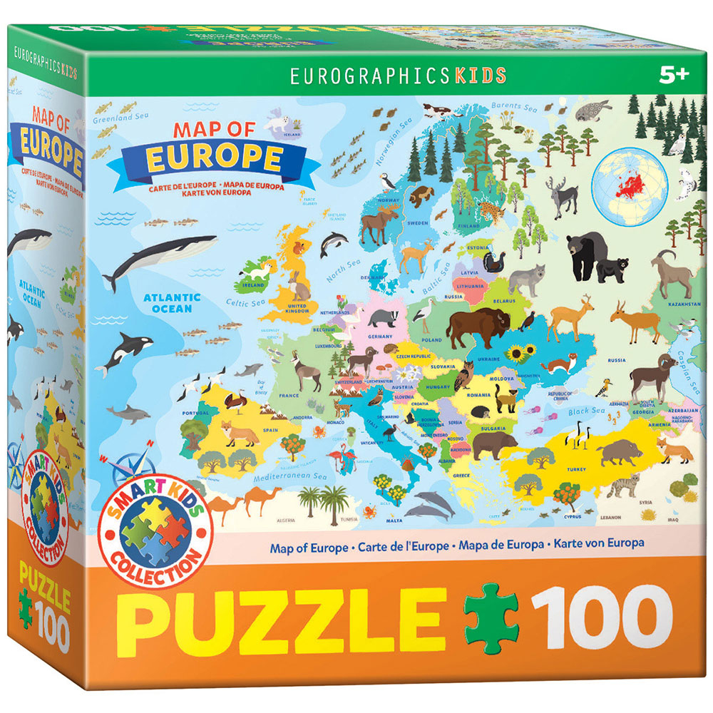 Eurographics拼圖兒童拼圖-歐洲地圖插畫版(100P) PZ57853
