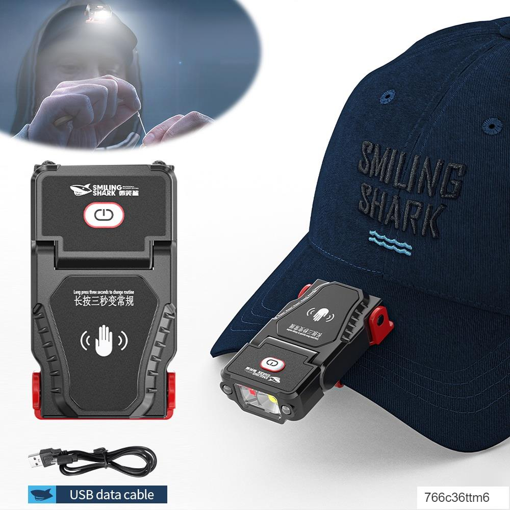 -linchaijen--5 工作模式帽夾燈 / USB 供電感應戶外夜燈 / 用於跑步野營釣魚的防水安全夜燈