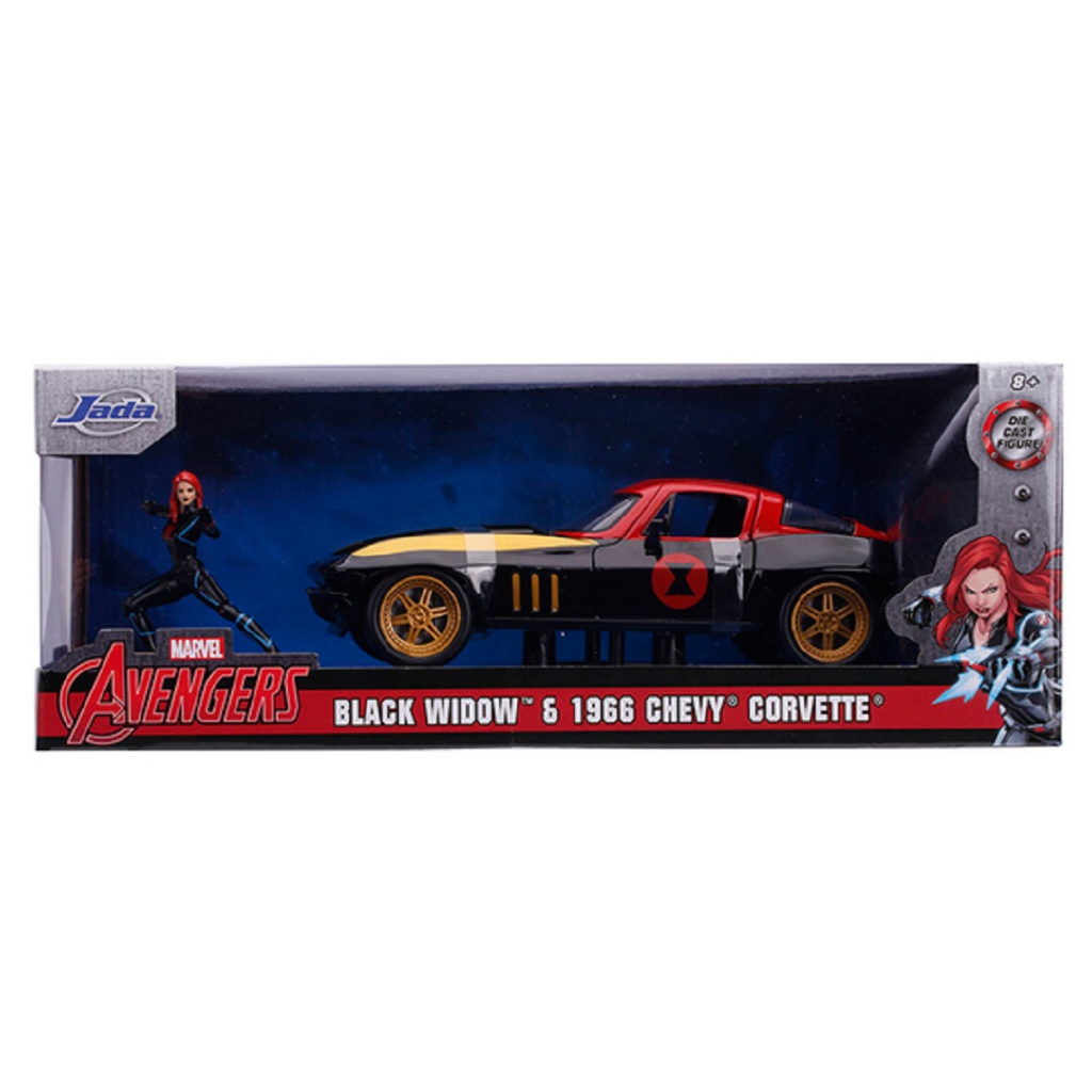 漫威 Marvel 1:24合金車+黑寡婦公仔 收藏 質感