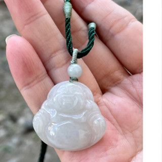 璞沁 ～天然翡翠a貨白冰彌勒佛