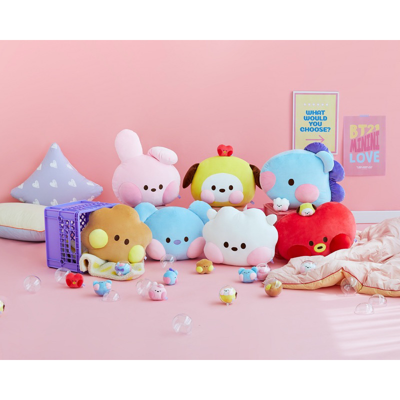 正版BT21 TATA COOKY RJ大抱枕 KOYA CHIMMY CHOOKY MANG VAN大抱枕靠枕娃娃