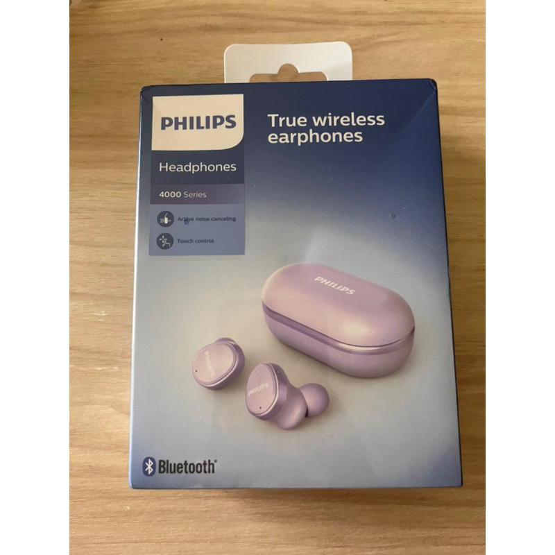 Philips 飛利浦真無線藍牙入耳式耳機 紫色TAT4556 輕微盒損