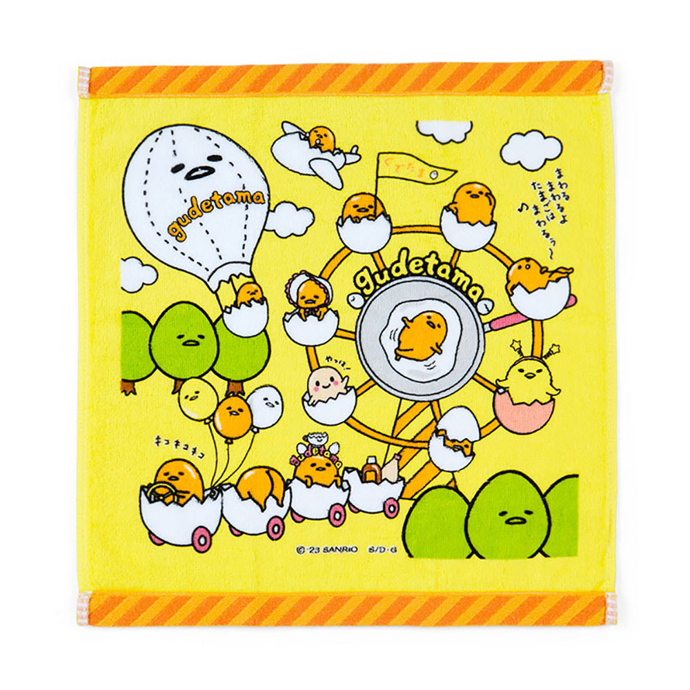 Sanrio 三麗鷗 蛋黃哥10周年系列 純棉方形毛巾 樂園 258016