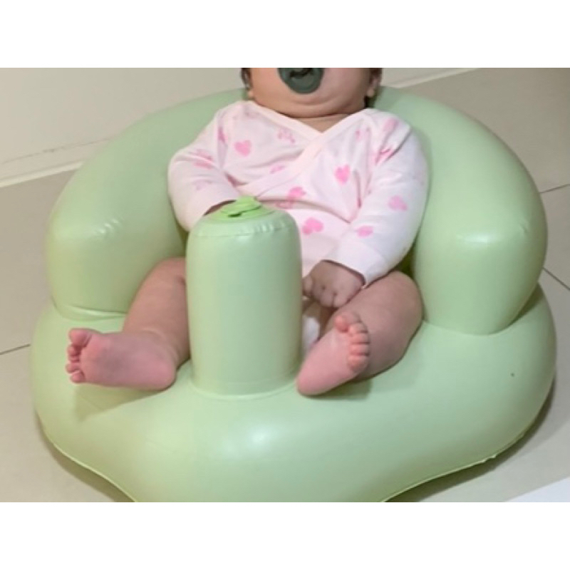 二手 嬰兒充氣沙發 橄欖枝/ 牛油果綠 學坐椅57*48*35公分 15公斤以下適合