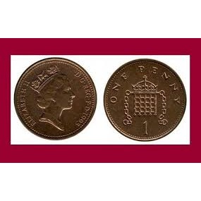 【全球郵幣】 England 1995 NEW PENNY 1 Pence 1便 士AU 英國伊莉莎白二世女王肖像