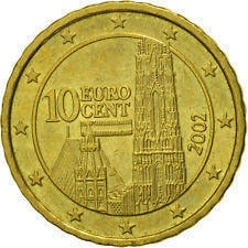 【全球硬幣】 EURO 2002年 奧地利10歐元分紀念幣 AU