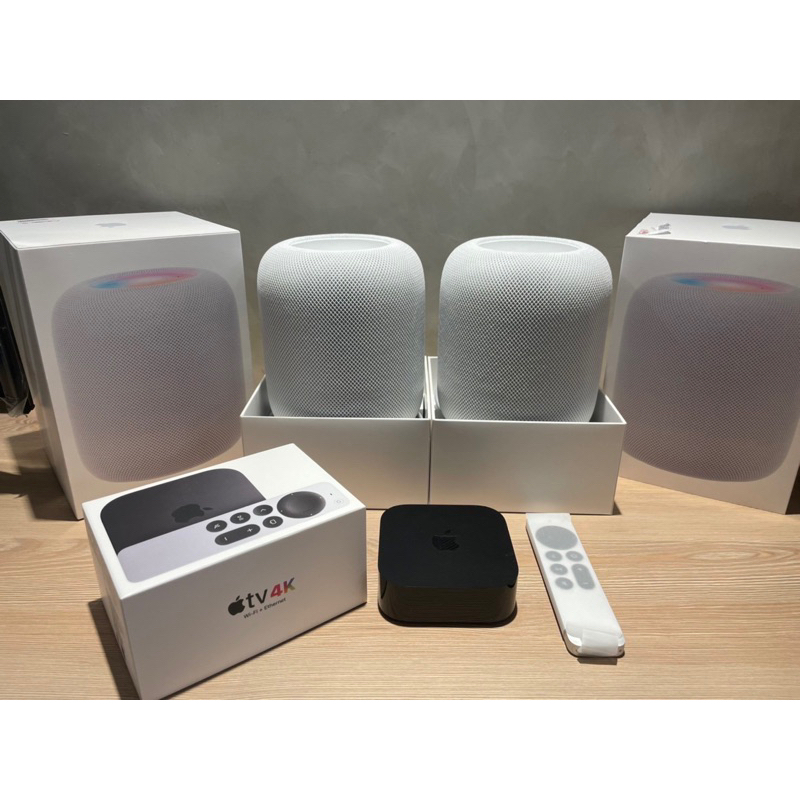 Apple HomePod (第2代)智慧音箱 兩顆+Apple Tv(全新）