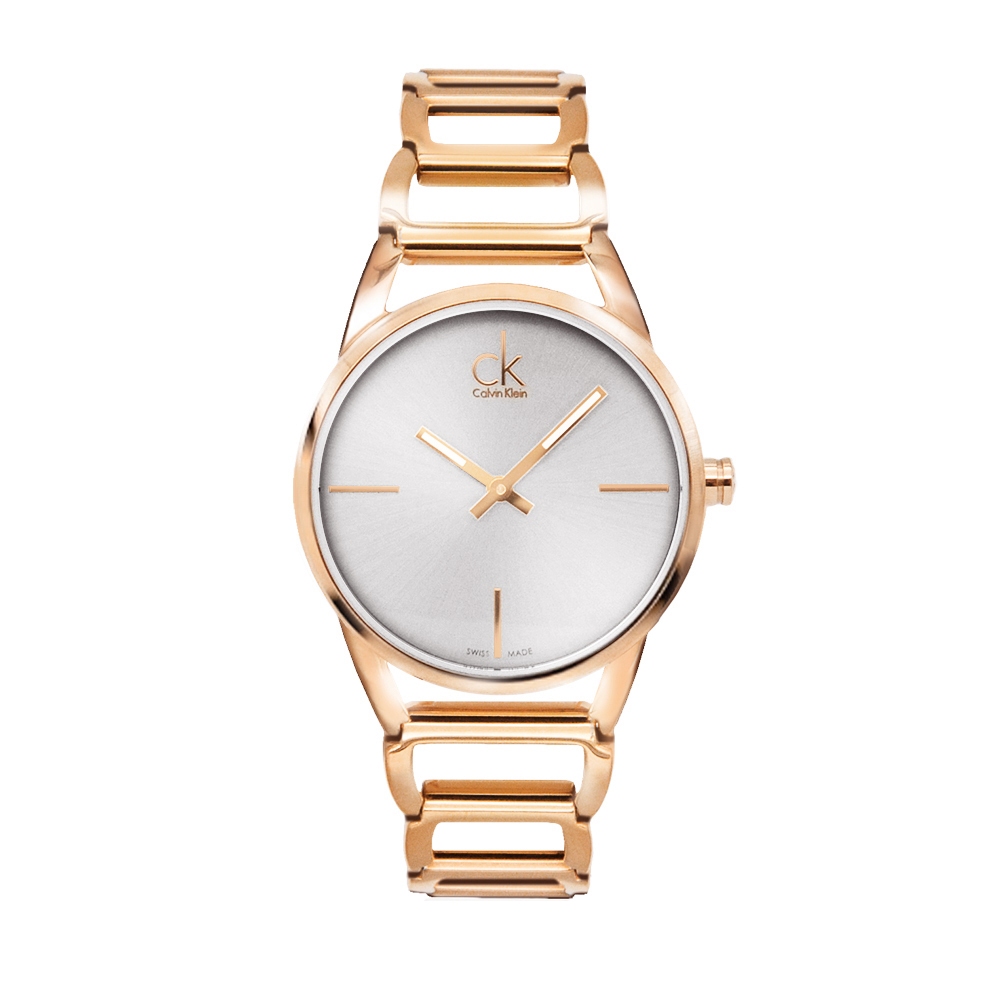 Calvin Klein | CK手錶 stately系列女錶 不鏽鋼鍊錶帶 - 玫瑰金K3G23626