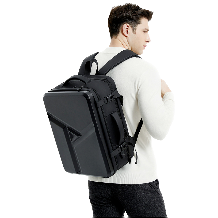 大容量雙肩後背包 17吋筆電收納包 可擴展背包 大背包 乾濕分離背包 硬殼背包 出國後背包 旅行背包 露營背包 雙肩背包