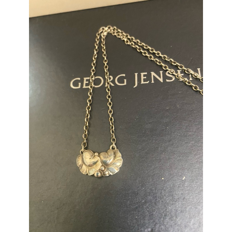 Georg Jensen喬治傑生GJ#50A 丹麥製絕版古典葡萄葉頸鍊