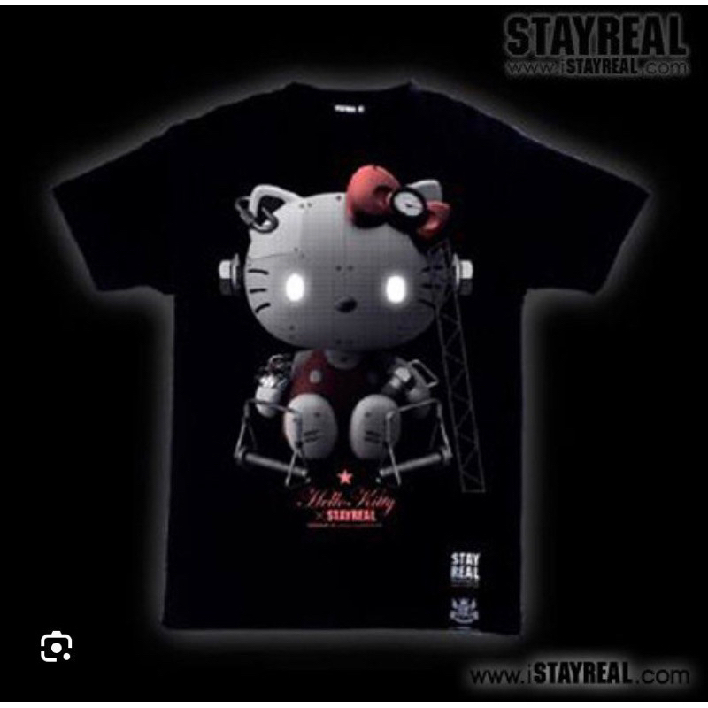 STAYREAL stayreal 機械凱蒂hello kitty t-shirt 聯名上衣 絕版品 五月天阿信 不二良