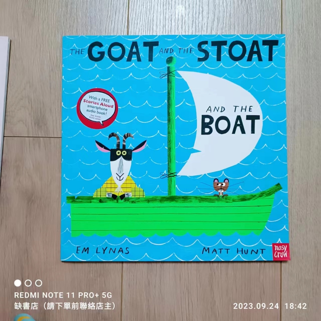 Nosy Crow幽默英文繪本The Goat and the Stoat and the Boat書上附QR CODE