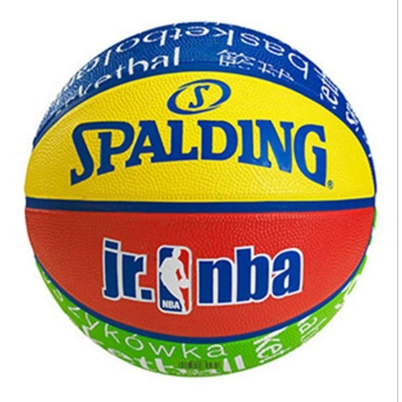 SPALDING 斯伯丁 NBA Jr. 文字 橡膠 籃球 彩色 5號 國小標準用球