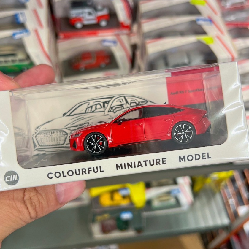 (小賈車庫) 1/64 CM MODEL  Audi RS7 Sportback 2022 紅色