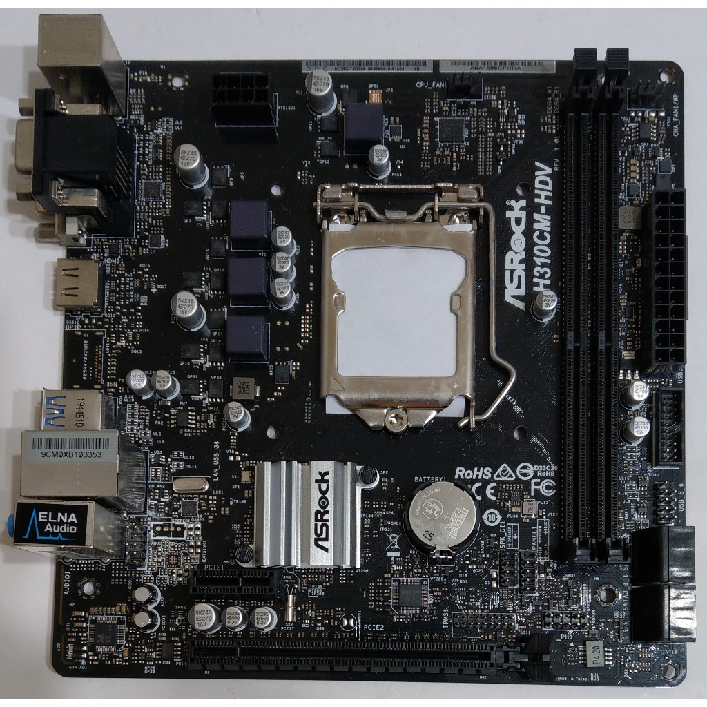 華擎 ASRock 主機板 H310CM-HDV (Intel 1151 八代/九代) ITX