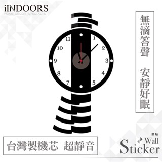 英倫家居 臺中門市現貨 超靜音設計壁貼時鐘 掃描機芯 臺灣高品質機芯 壁鐘 掛鐘 創意 佈置 DIY 牆貼 805